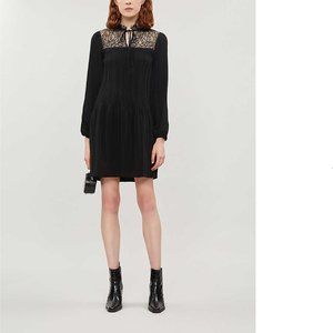 Maje Rockette Pleated Lace Dress